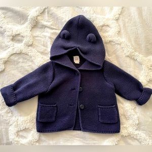 Baby GAP Knitted Bear Hoodie Sweater (6-12 months)